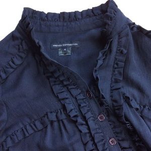 Navy blue 3/4 sleeve dress